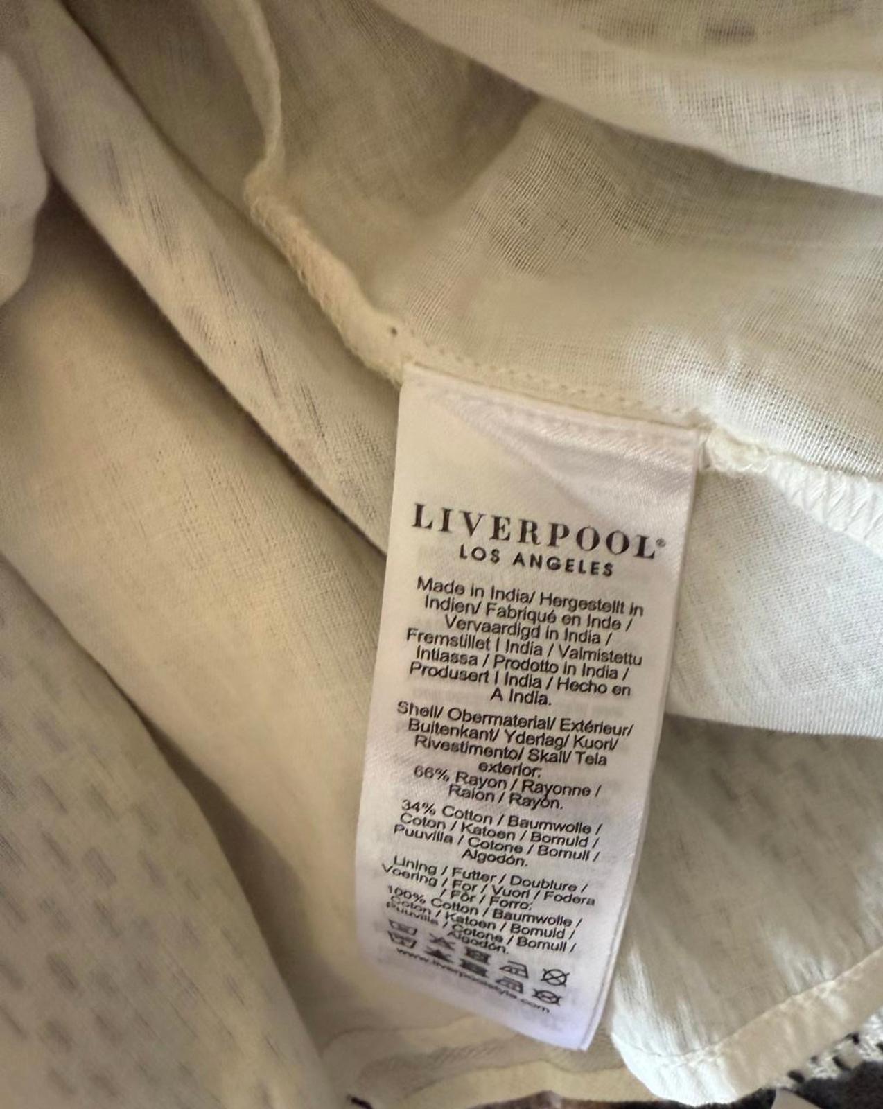 New Liverpool Striped Women's Blouse with Button Front, Medium