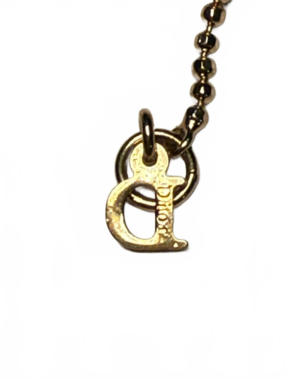 Dior Gold Tone Dice Charm Bracelet