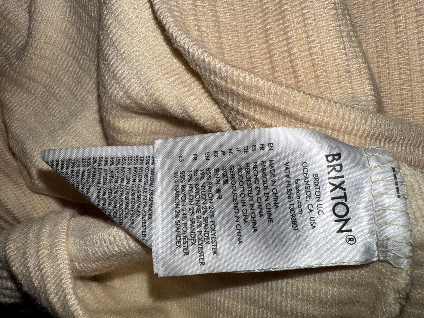 New Brixton Women's Long Sleeve Ribbed Dress