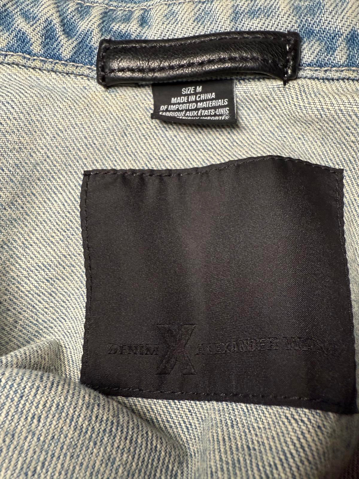 Alexander Wang Cropped Distressed Light Wash Denim Jacket, Medium