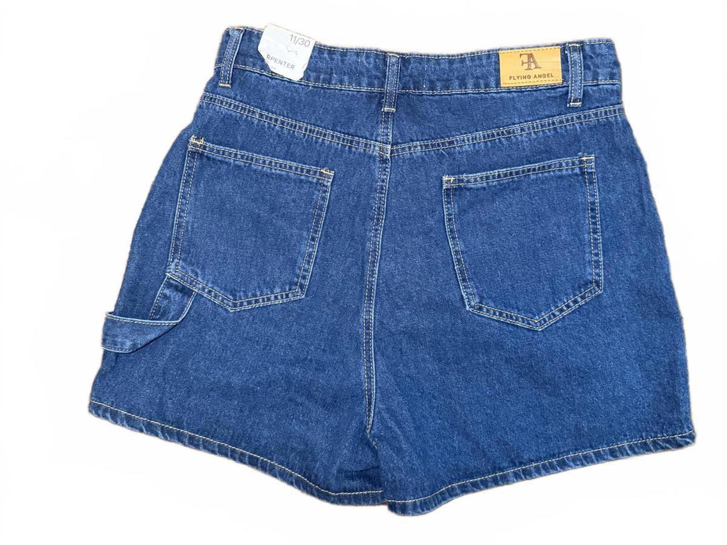 New Flying Angel Womens Carpenter Denim Shorts - Size 11/30