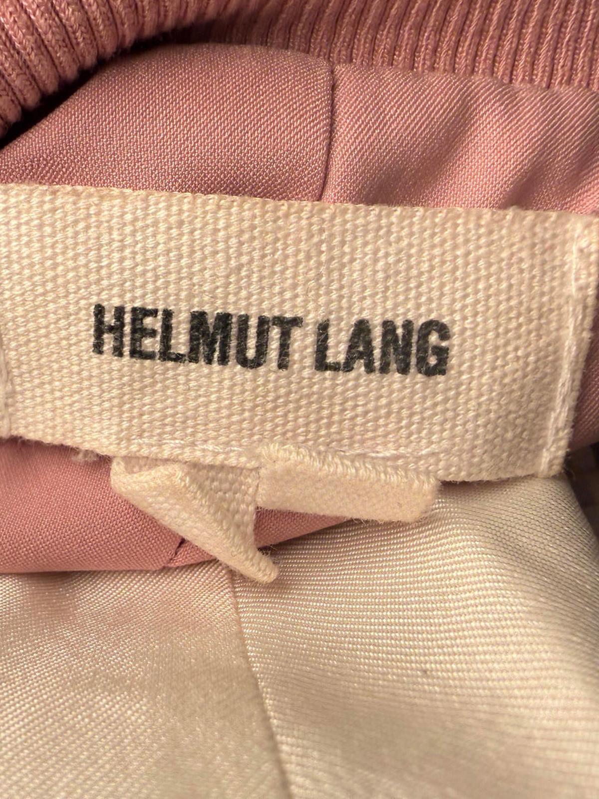 Helmut Lang Pink Women's Leather Bomber Jacket, Size Large.