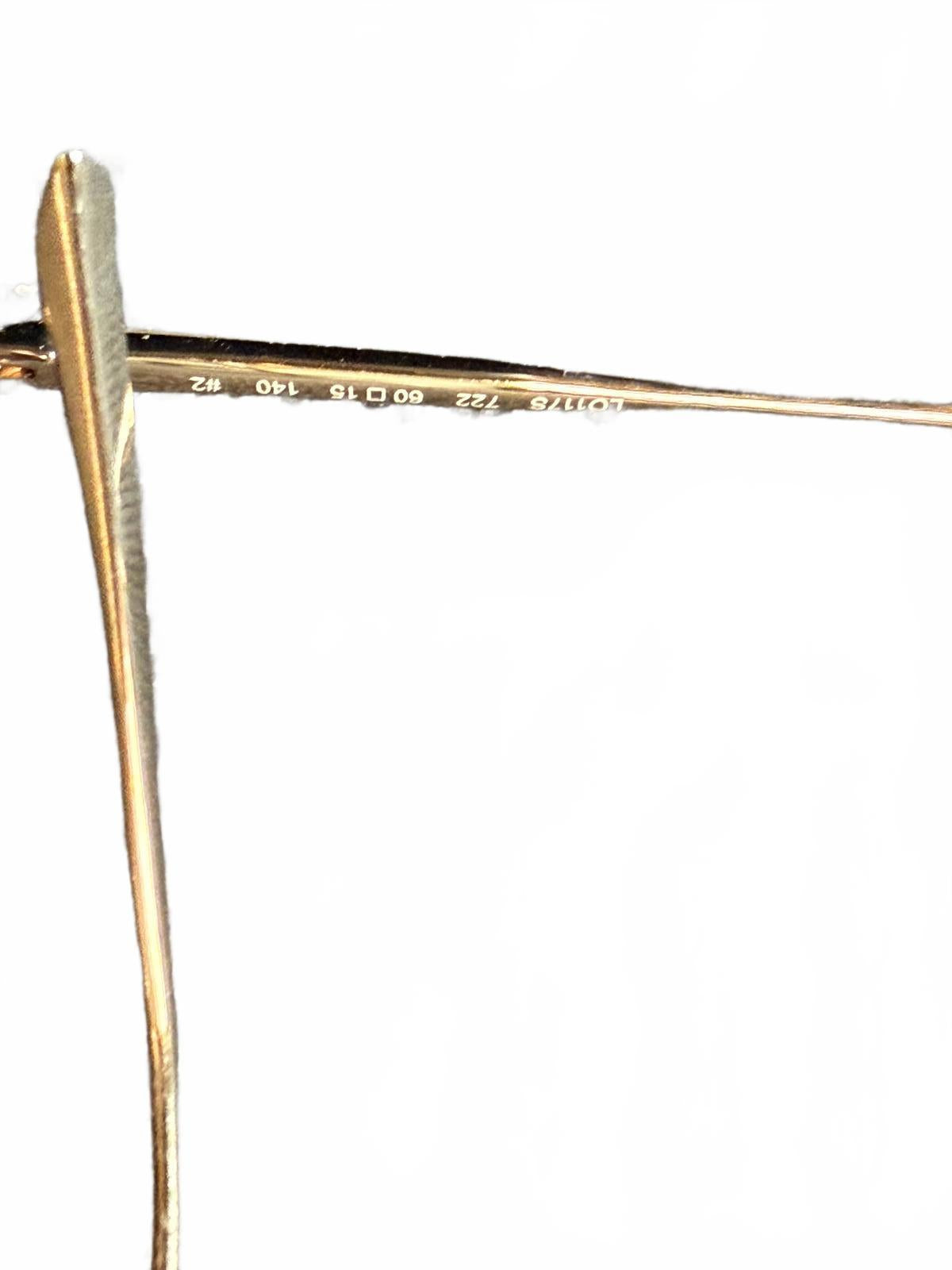 Longchamp Womens Sunglasses with Gold Frame and Dark Lenses (New)