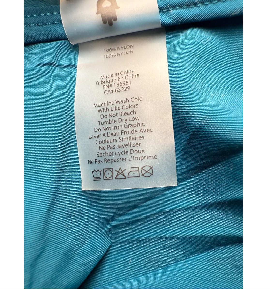 Spiritual Gangster Natasha Jacket, Women’s Medium, Teal Blue (Oversized Fit)