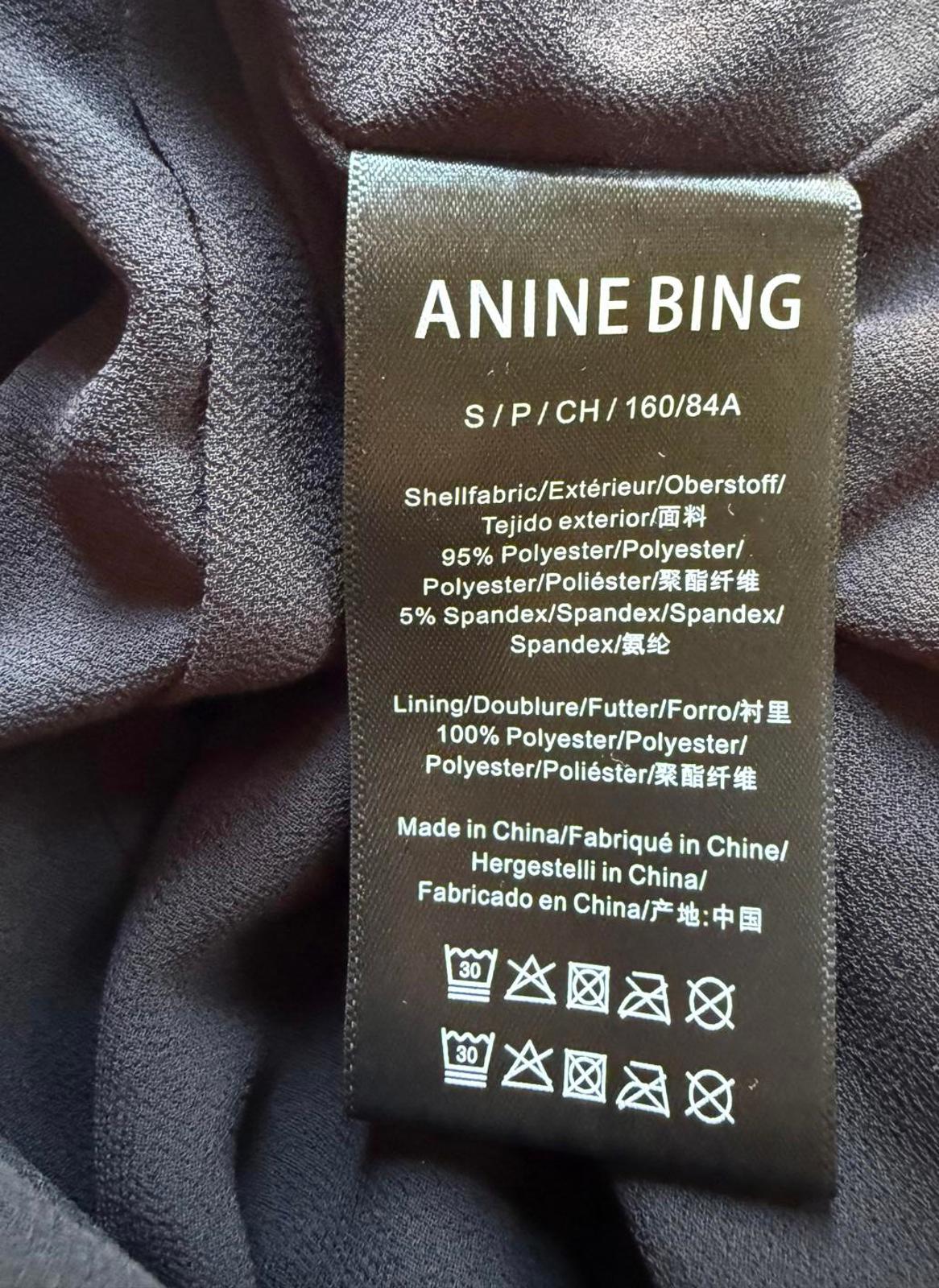 Anine Bing Josephine Black Sequin Top, Small