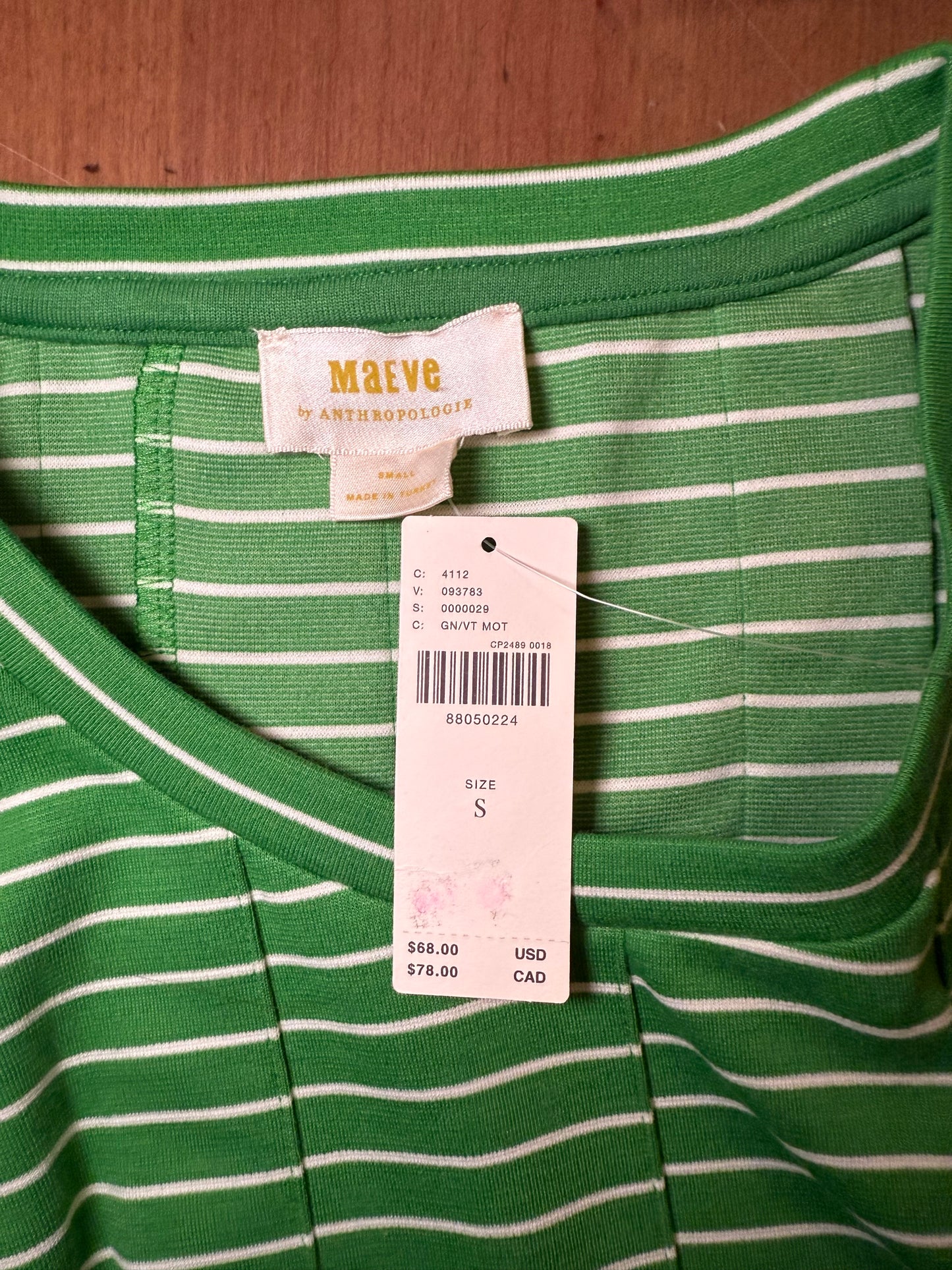 New Maeve by Anthropologie – Peplum Puff Sleeve Blouse, Size Small