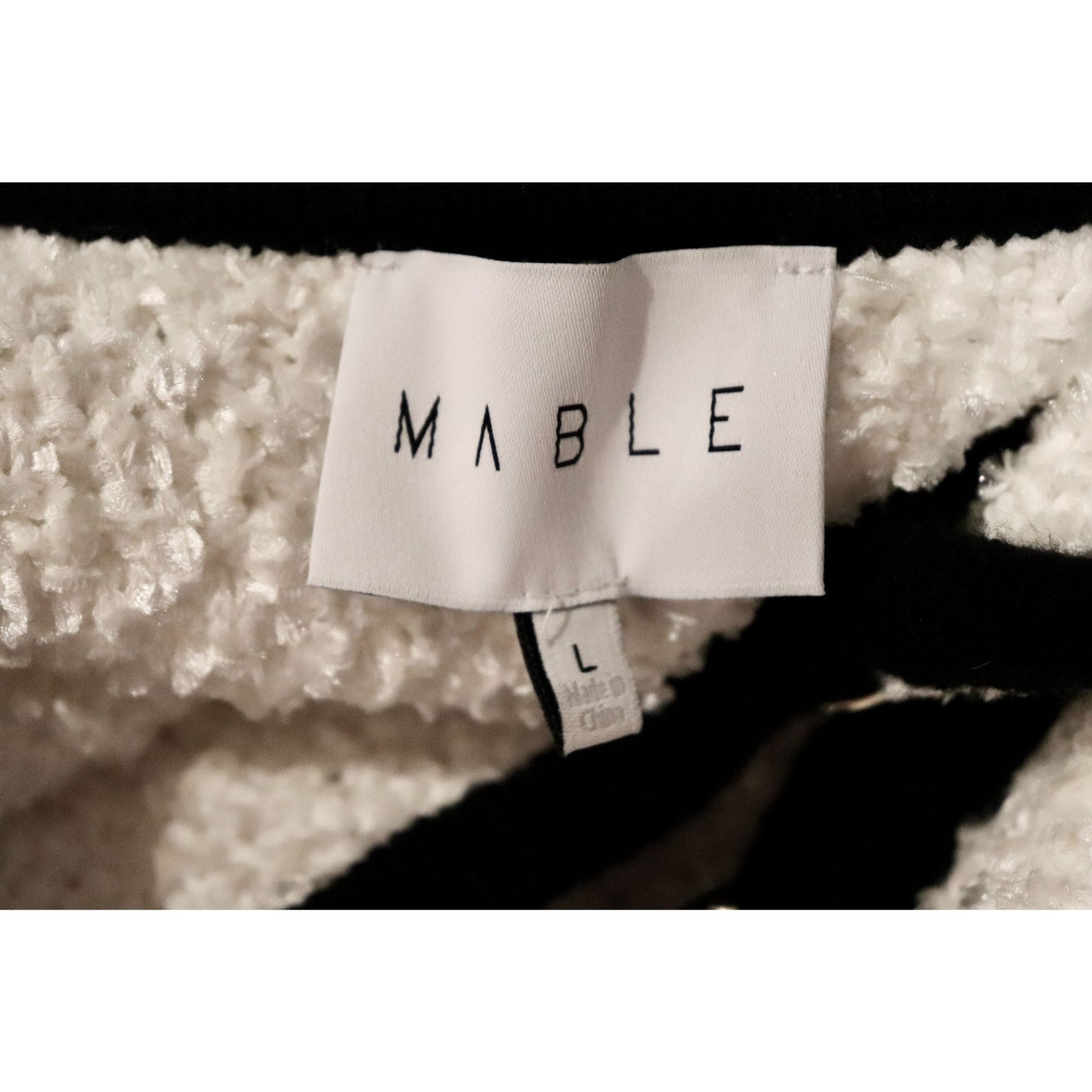 Mable Womens White & Black Trim Bouclé Jacket and Dress, Large NWT (fits Medium)