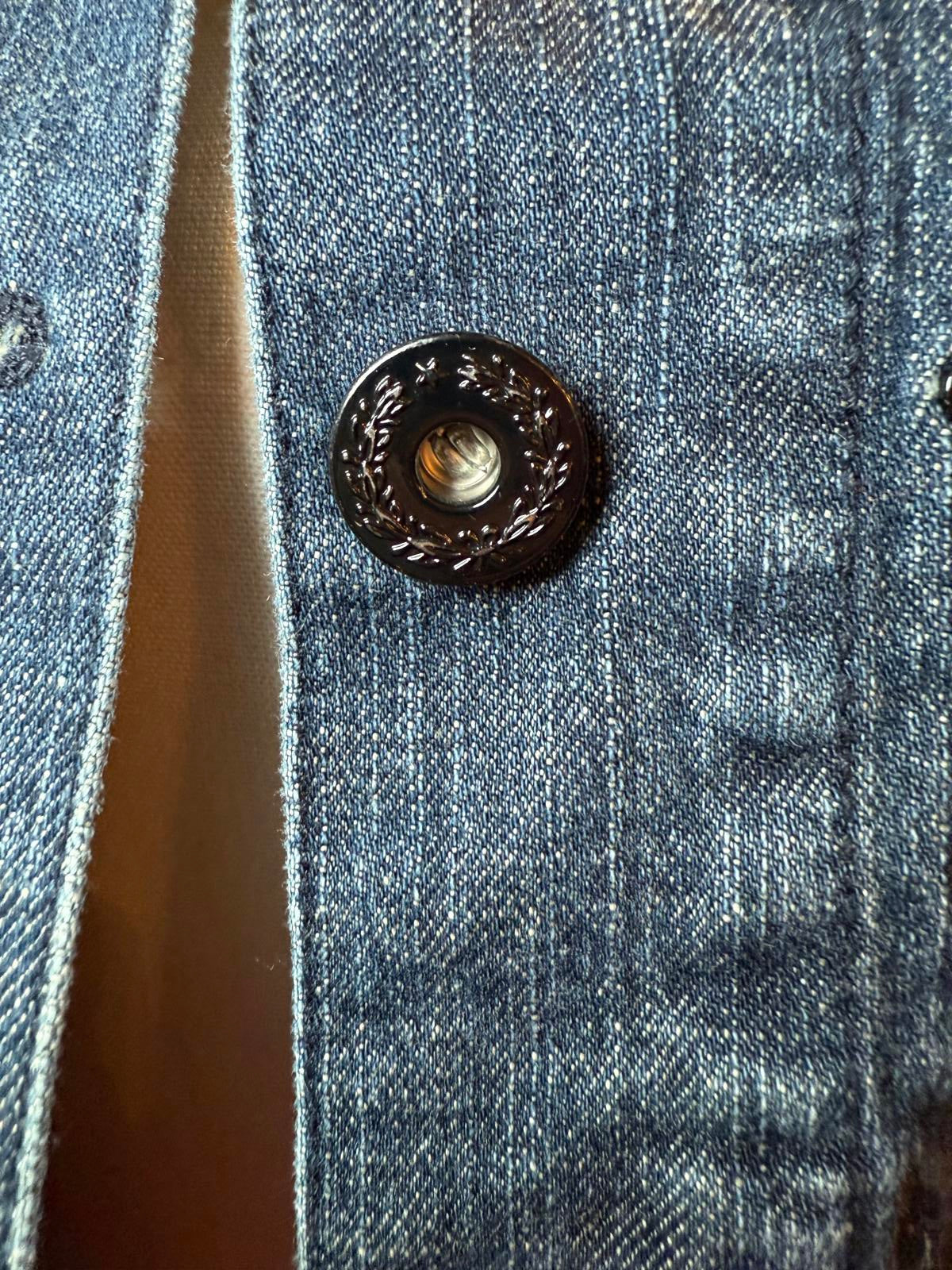 Levi Strauss Vintage Denim Jacket with Embroidered Back Patch