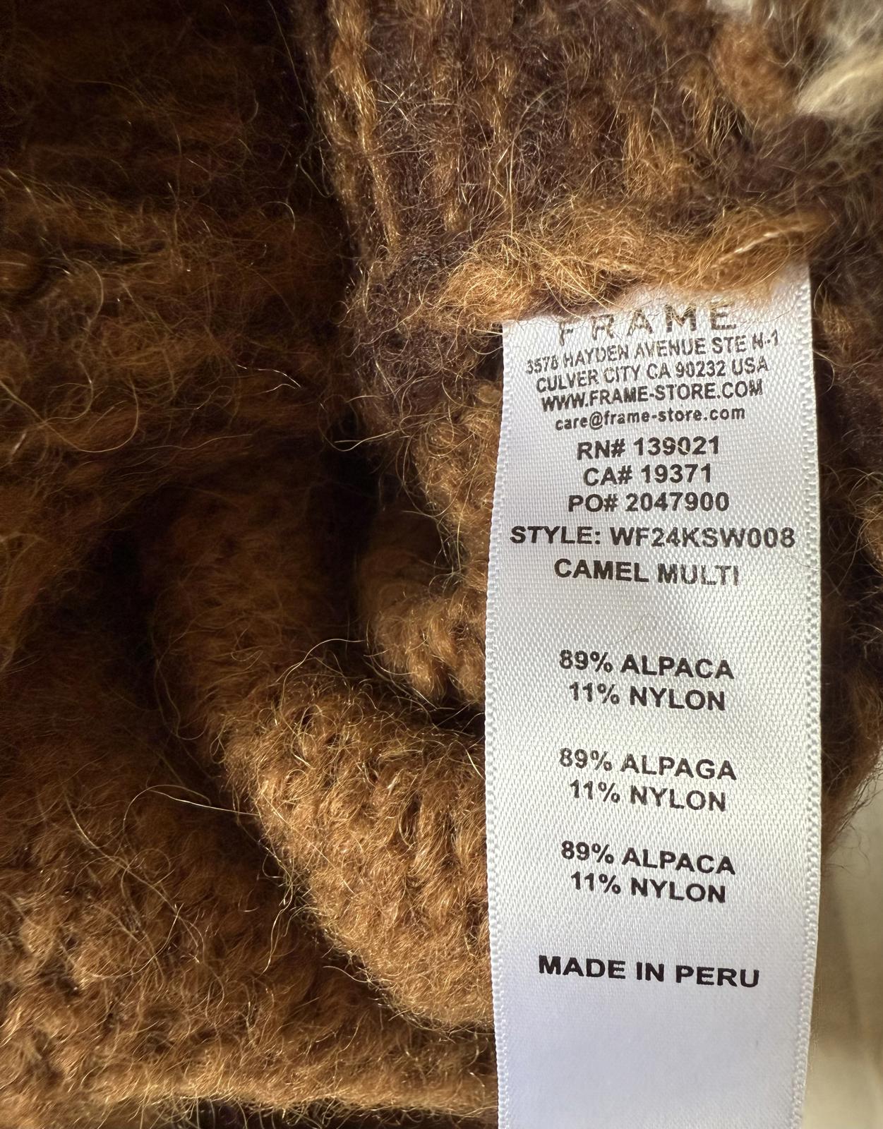 New Frame Brown Patterned Women's Sweater, XS