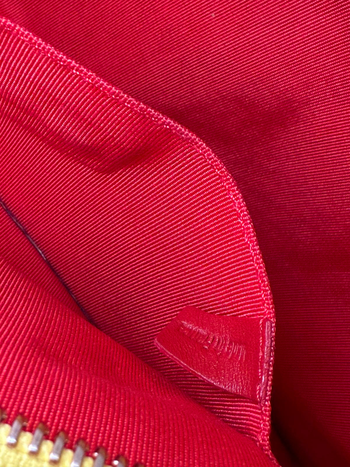 Christian Louboutin Loubiposh Yellow Studded Patent Leather Handbag with Chain Strap