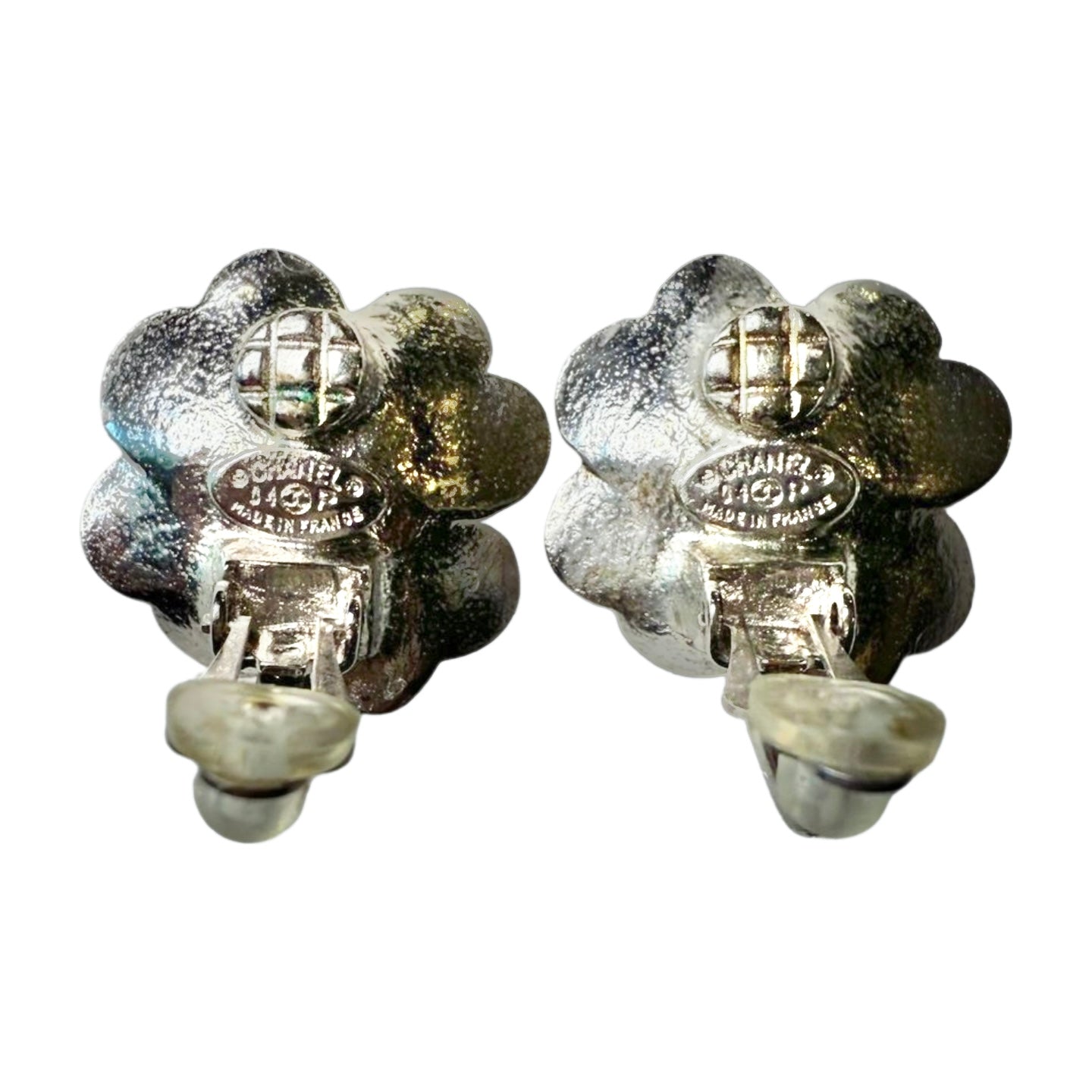 Chanel Spring 2004 Camellia Clip-On Earrings