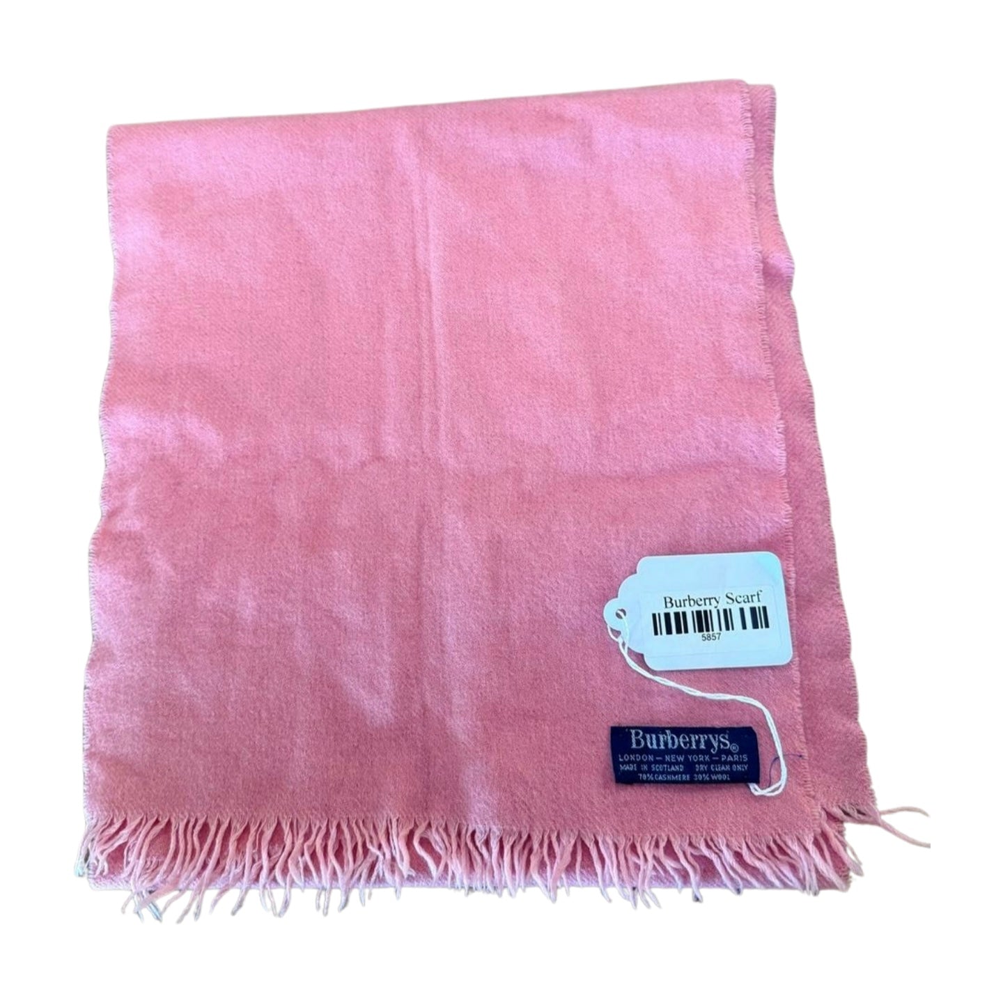 Vintage Burberry’s Pink Scarf – 70% Cashmere / 30% Wool
