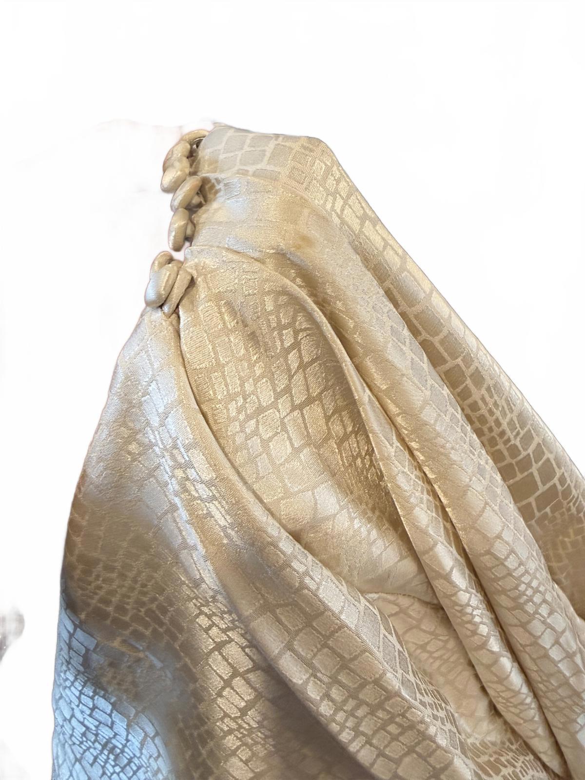 Balenciaga Silk Vintage Draped Dress, Size 40/Small