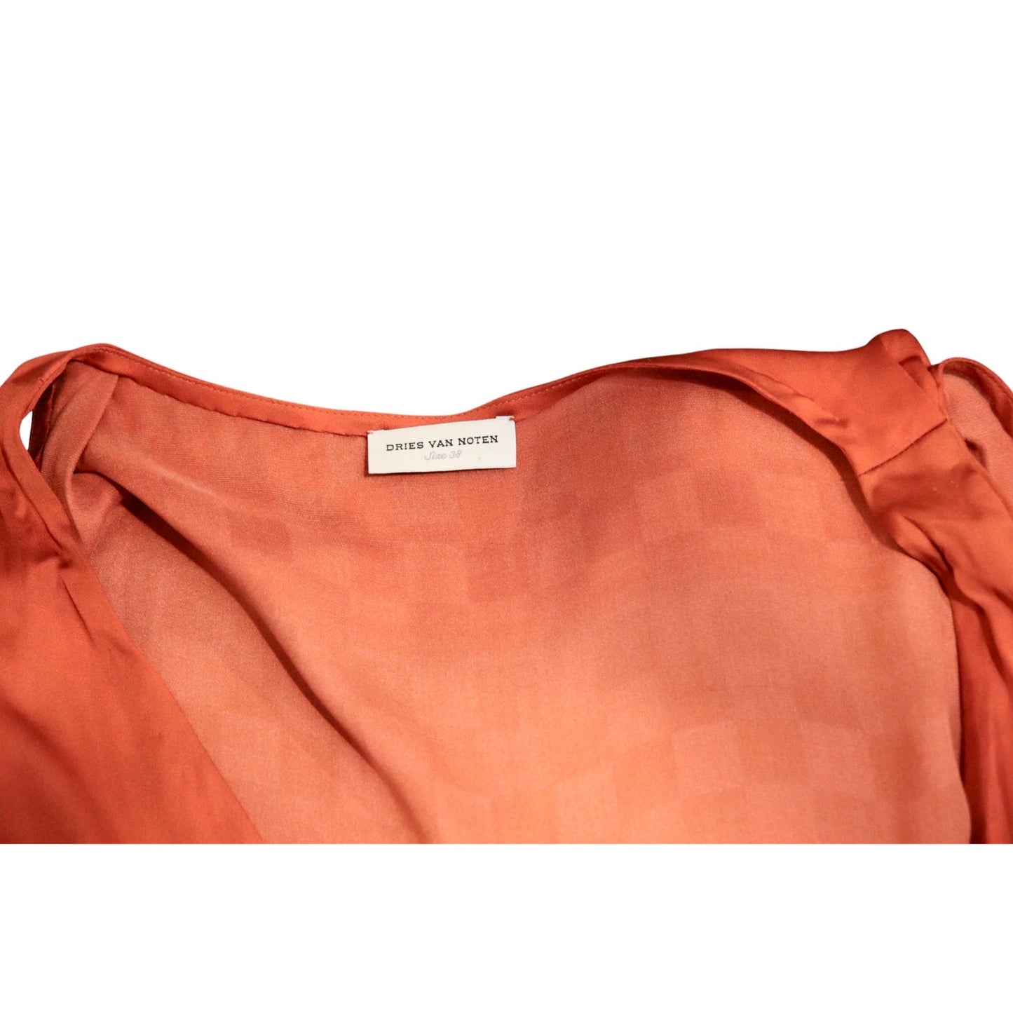 Dries Van Noten Silk Colorblock Sleeveless Orange & Purple Top Size 38 Belgium