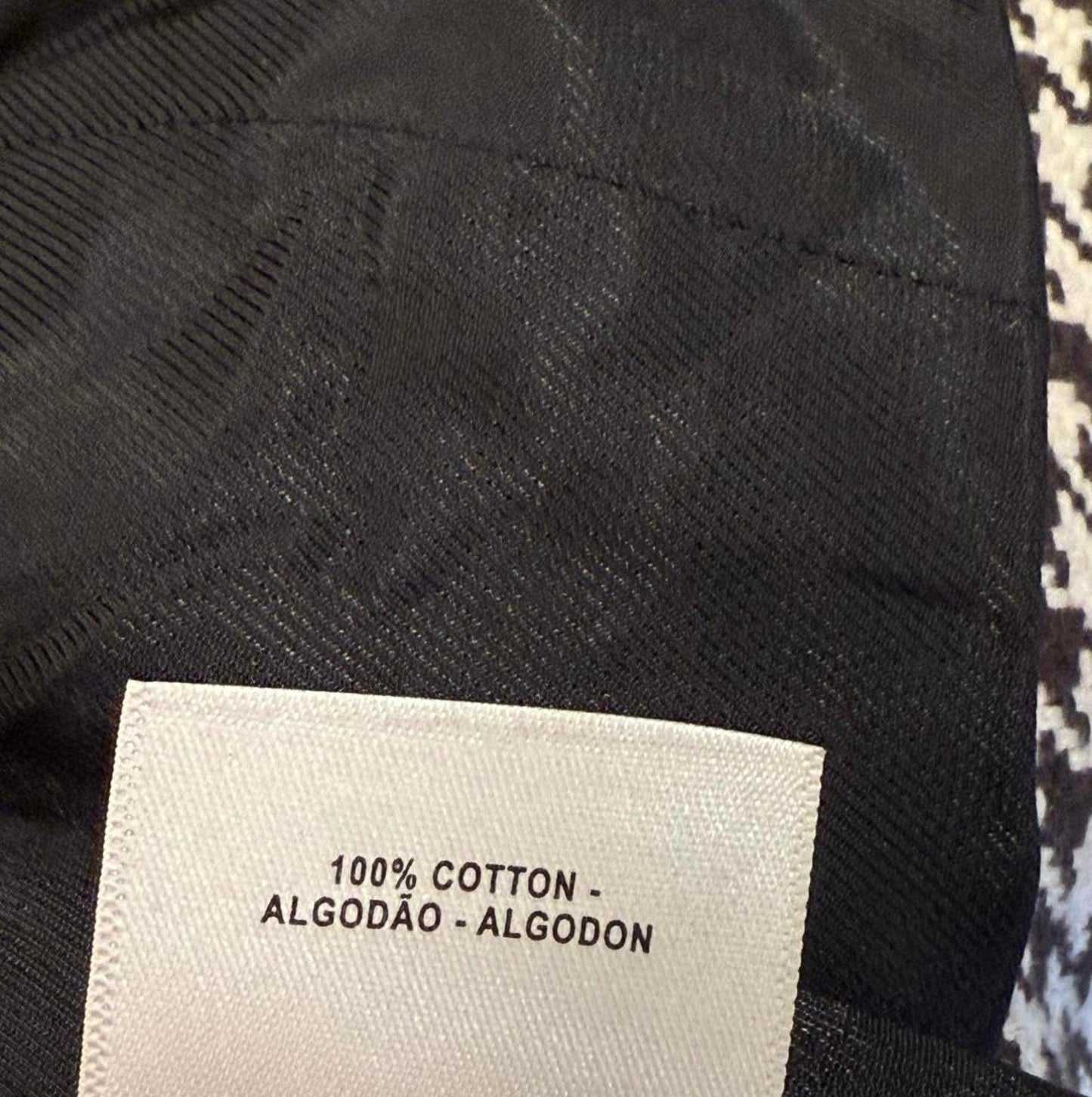 New DL1961 Cropped Houndstooth Button-Up Jacket, Medium