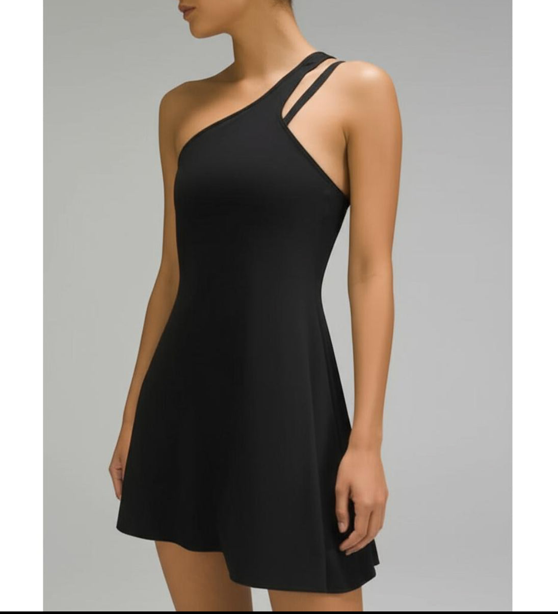New Spiritual Gangster Black KACI Asymmetric Acti Athletic Dress