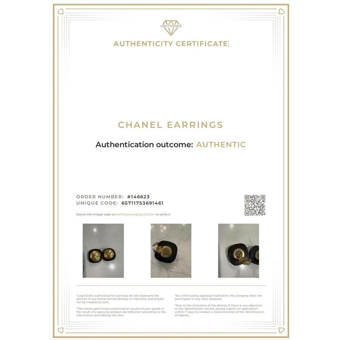 Chanel Clip On Earrings Gold Dark Vintage Sculpted Face Design Classic Chic