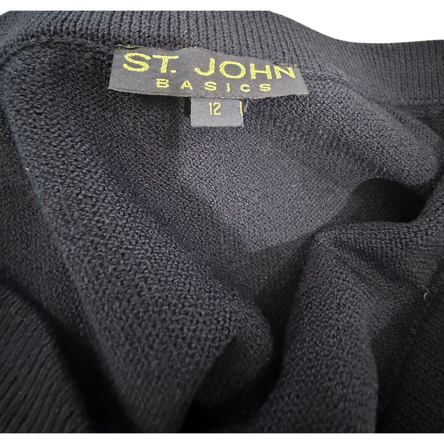 St. John Basics Womens Blue Knit Pencil Skirt Size 12