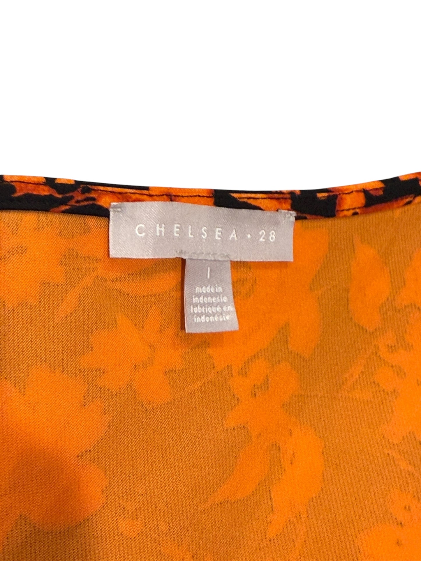 New Chelsea 28 One-Shoulder Ruffle Floral Dress, Size L