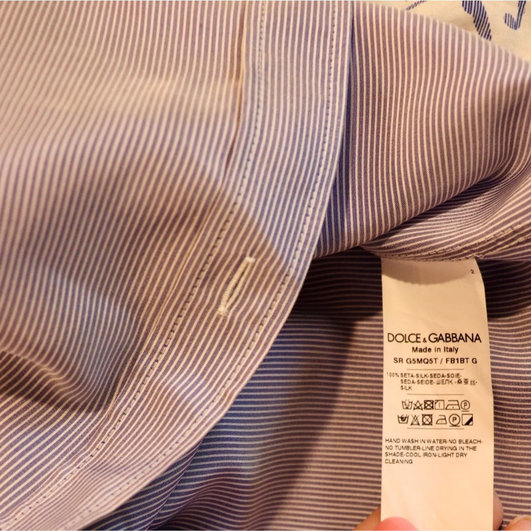Dolce & Gabbana Martini shirt in Silk Twill, Medium NWT