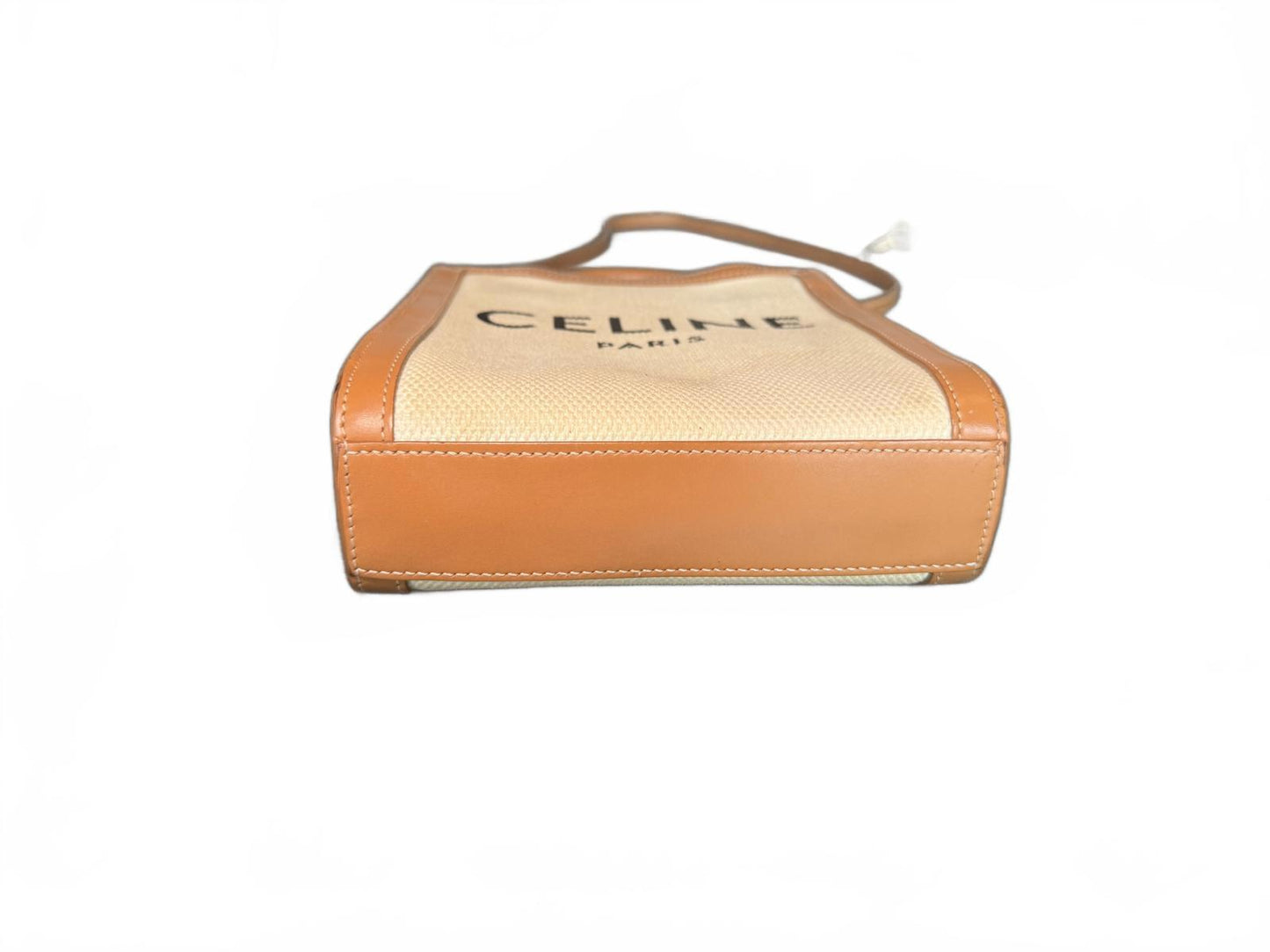 Celine Mini Cabas Canvas and Leather Crossbody and Handbag (0743)