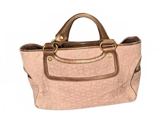Celine Tan Suede and Leather Boogie Bag