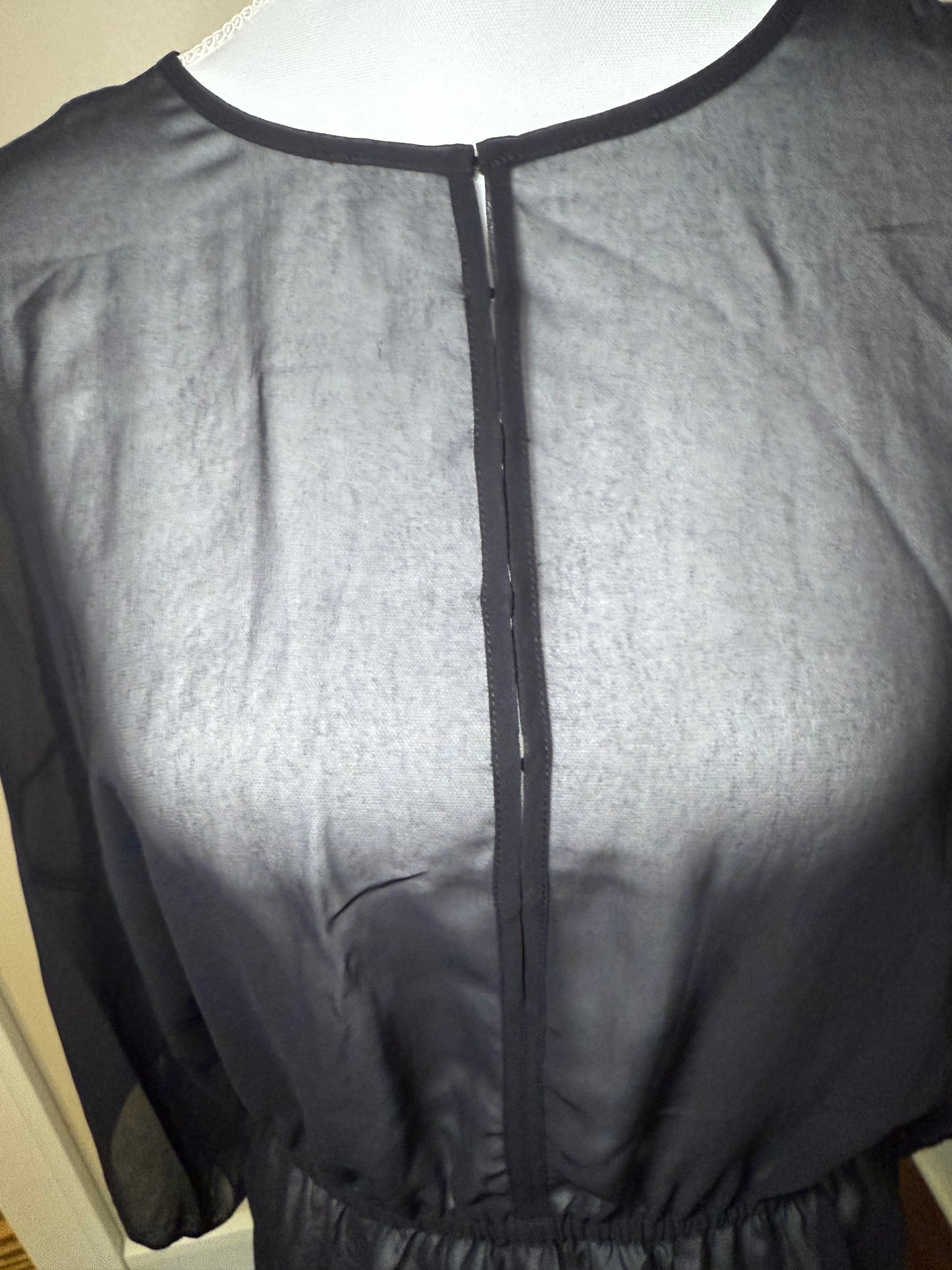 Tory Burch Margarete Sheer Top, Size 4