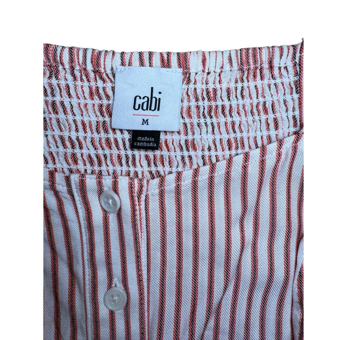 CAbi The Visionary Carnival Top – Festive Stripe | Size Medium