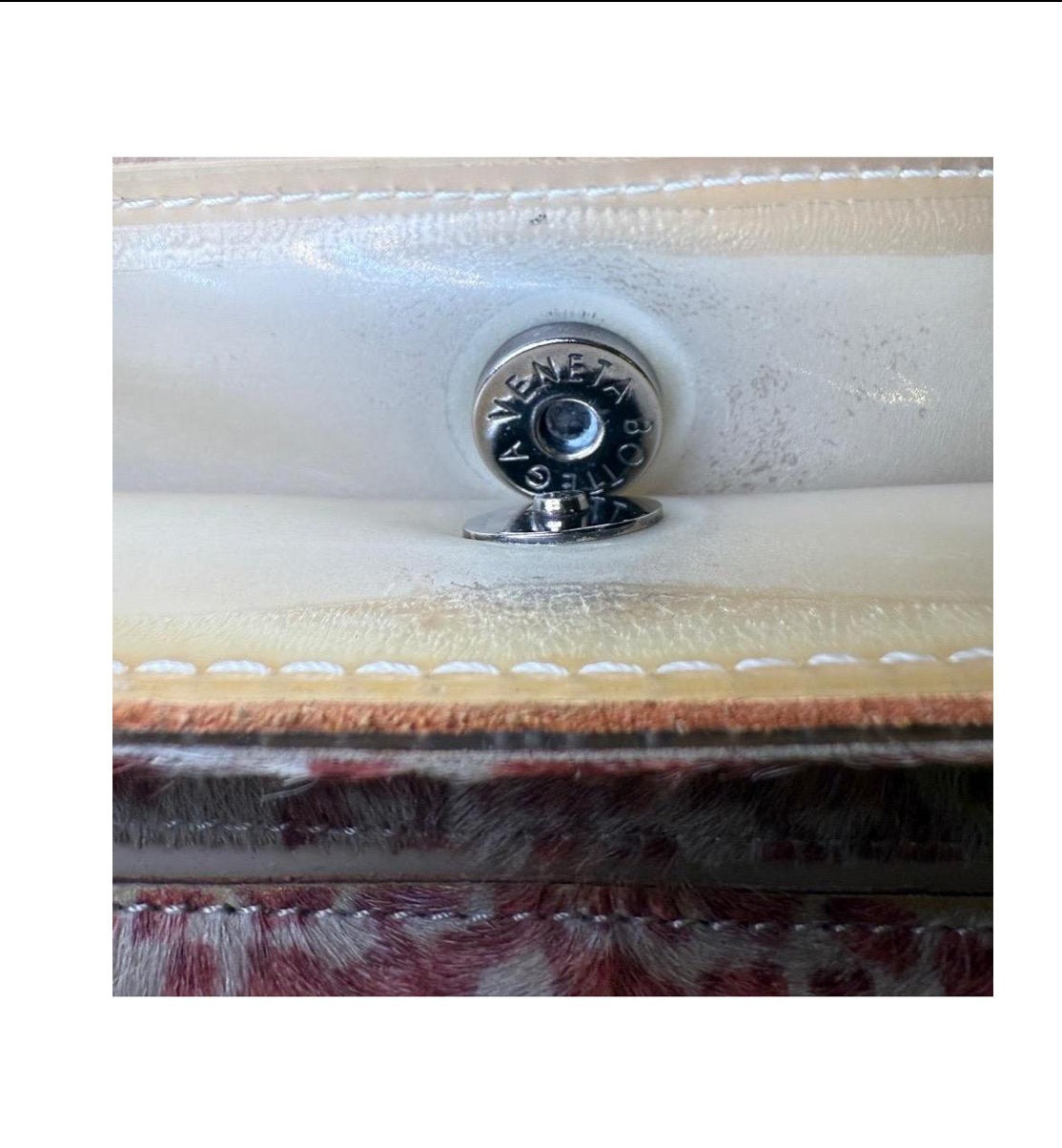 Bottega Veneta Tote Pink Cream Animal Print Pony Hair Rare