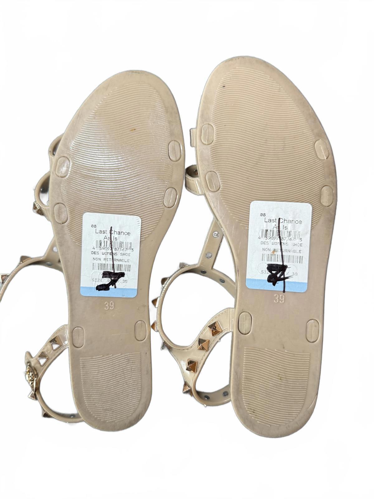 Valentino Garavini Rockstud T-Strap Sandals, size 39