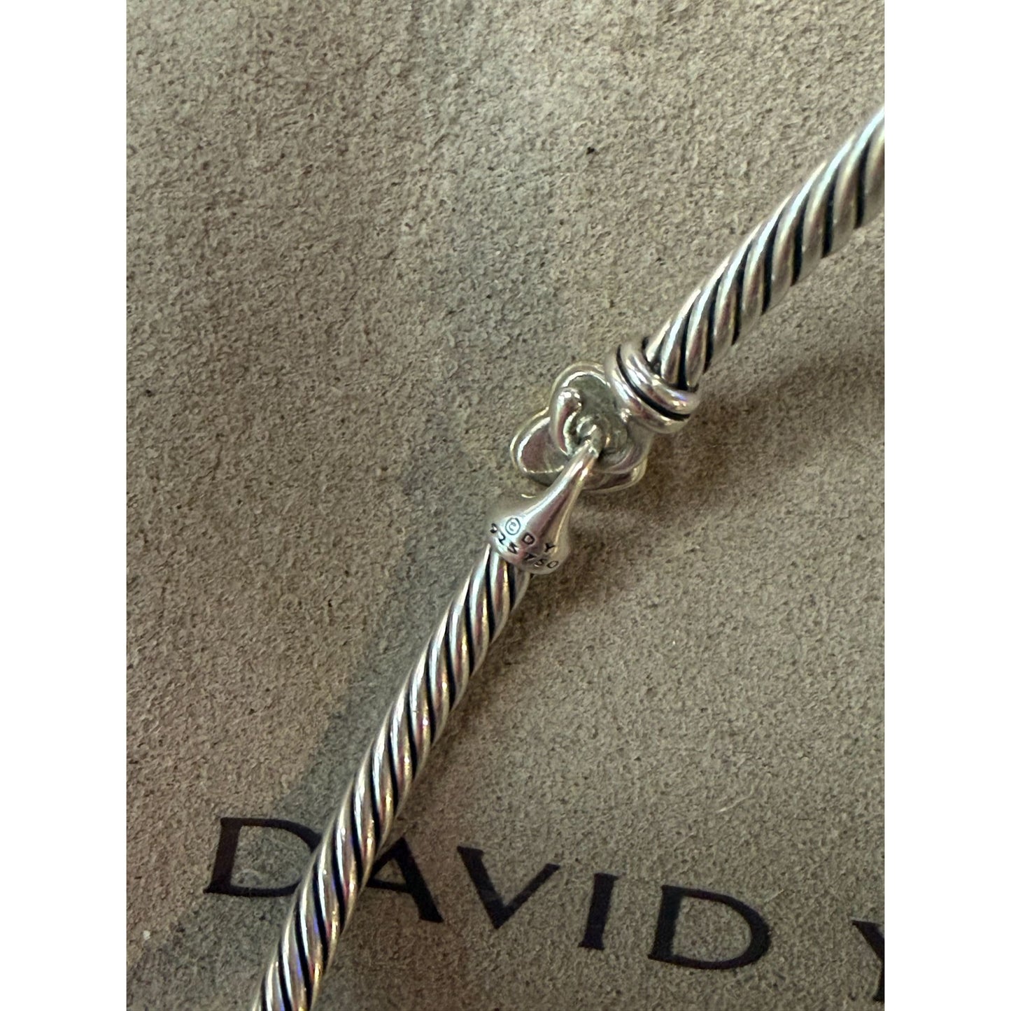 David Yurman Classic Cable Sterling Silver & 18k Gold Heart Bracelet