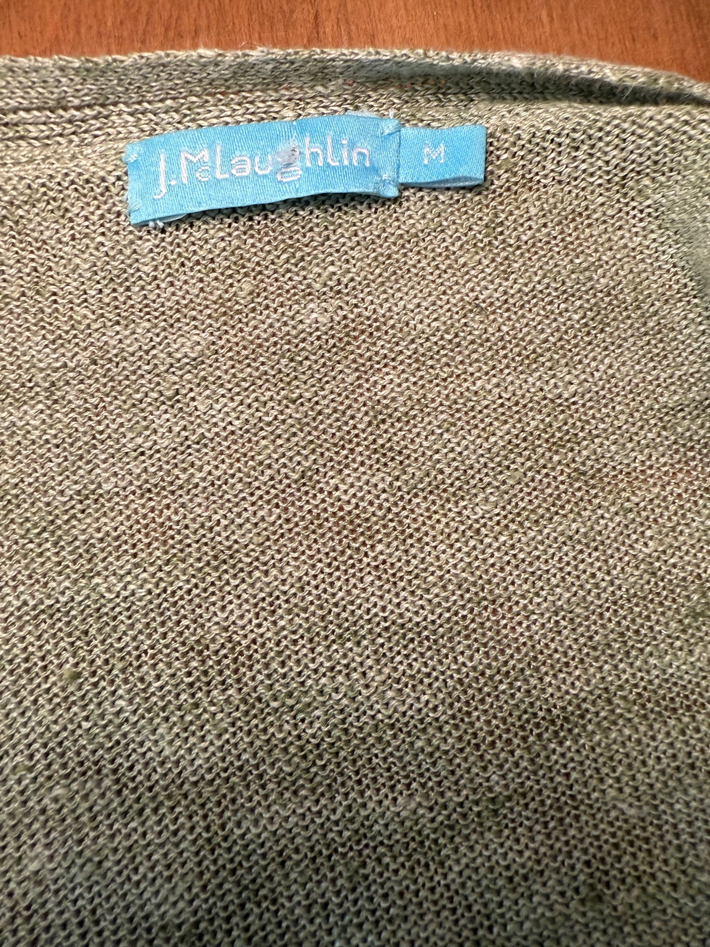 J.McLaughlin Alva Linen Crewneck Sweater, Size Medium