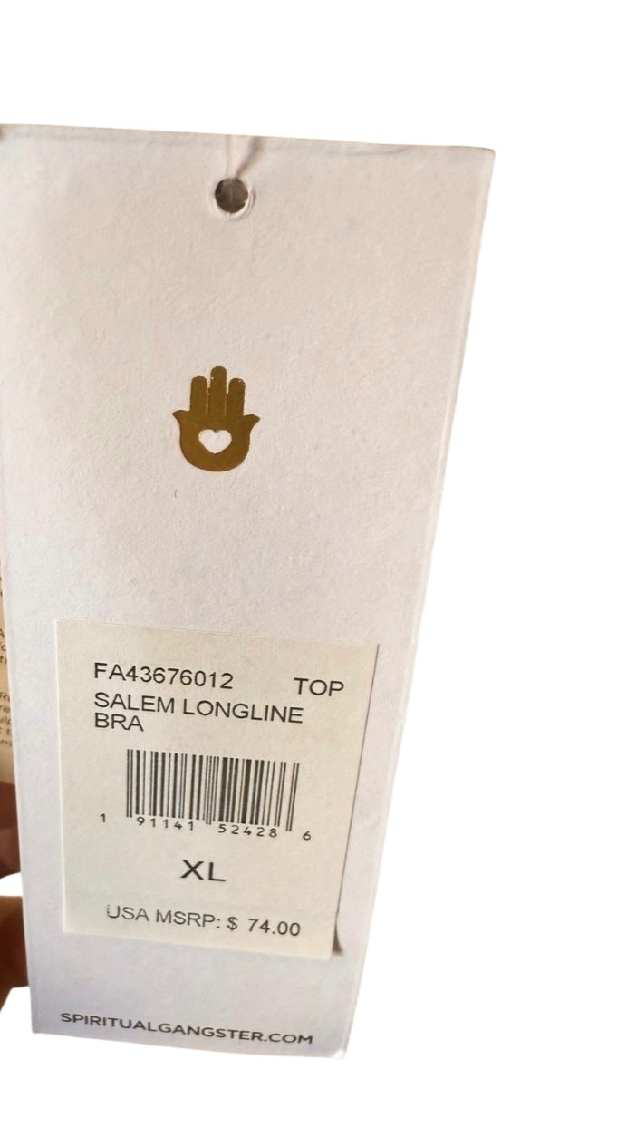 NWT Spiritual Gangster Teal Blue Women's Sports Bra, Size XL