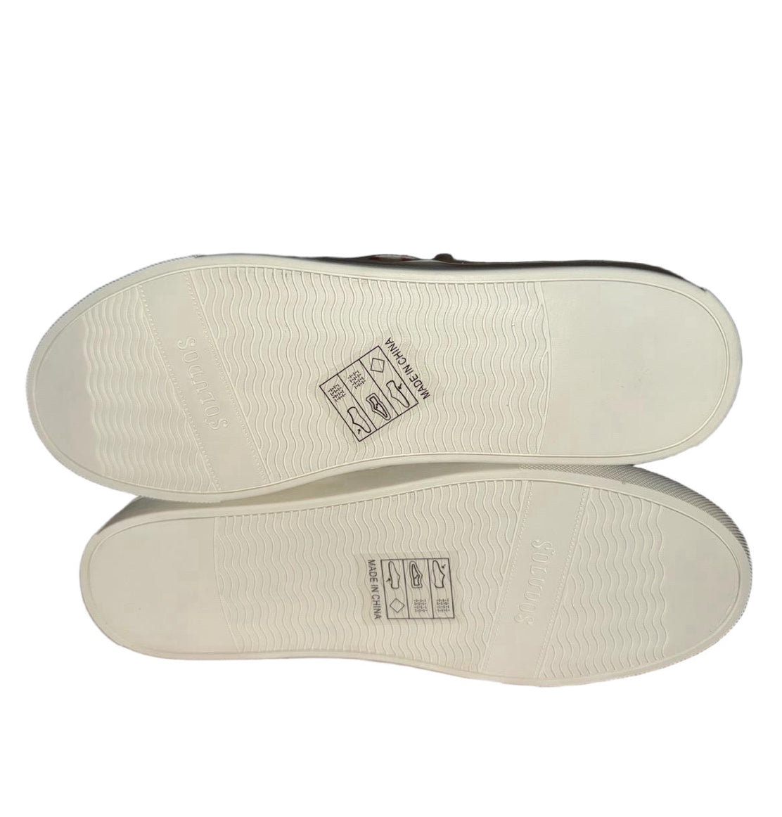 New Soludos Women’s Sneakers – Size 9, Red & Off-White Striped Canvas Lace-Up