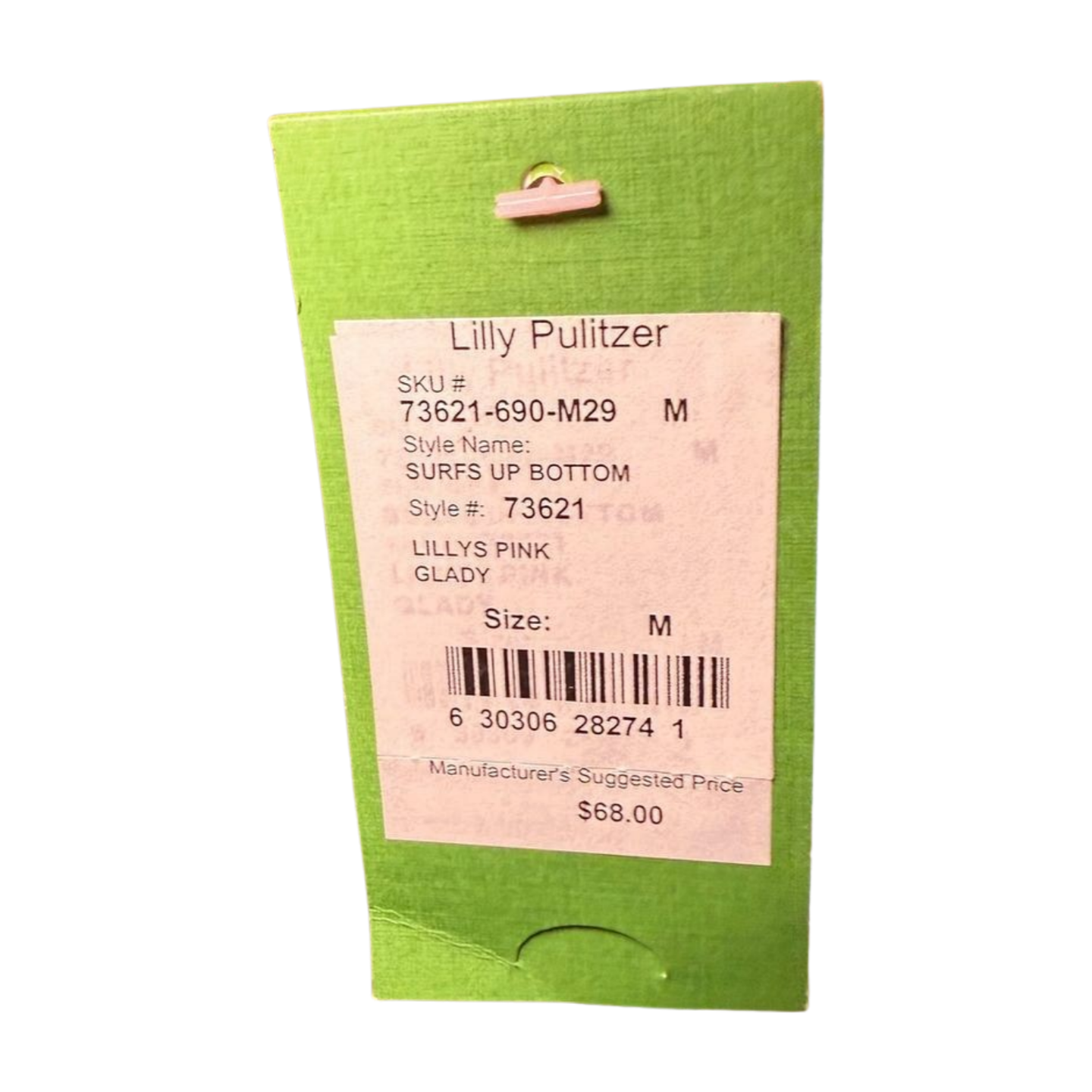 New Lilly Pulitzer “Surfs Up” Medium Swim Bottoms, Size Medium