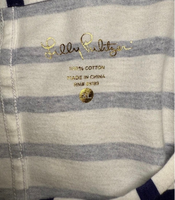 Lilly Pulitzer Striped Cotton Dress, Navy & White, XL