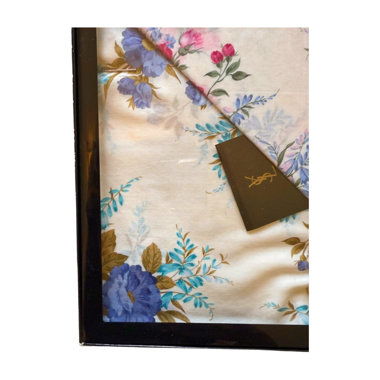 New Yves Saint Laurent Gift Box with Two Floral Scarves