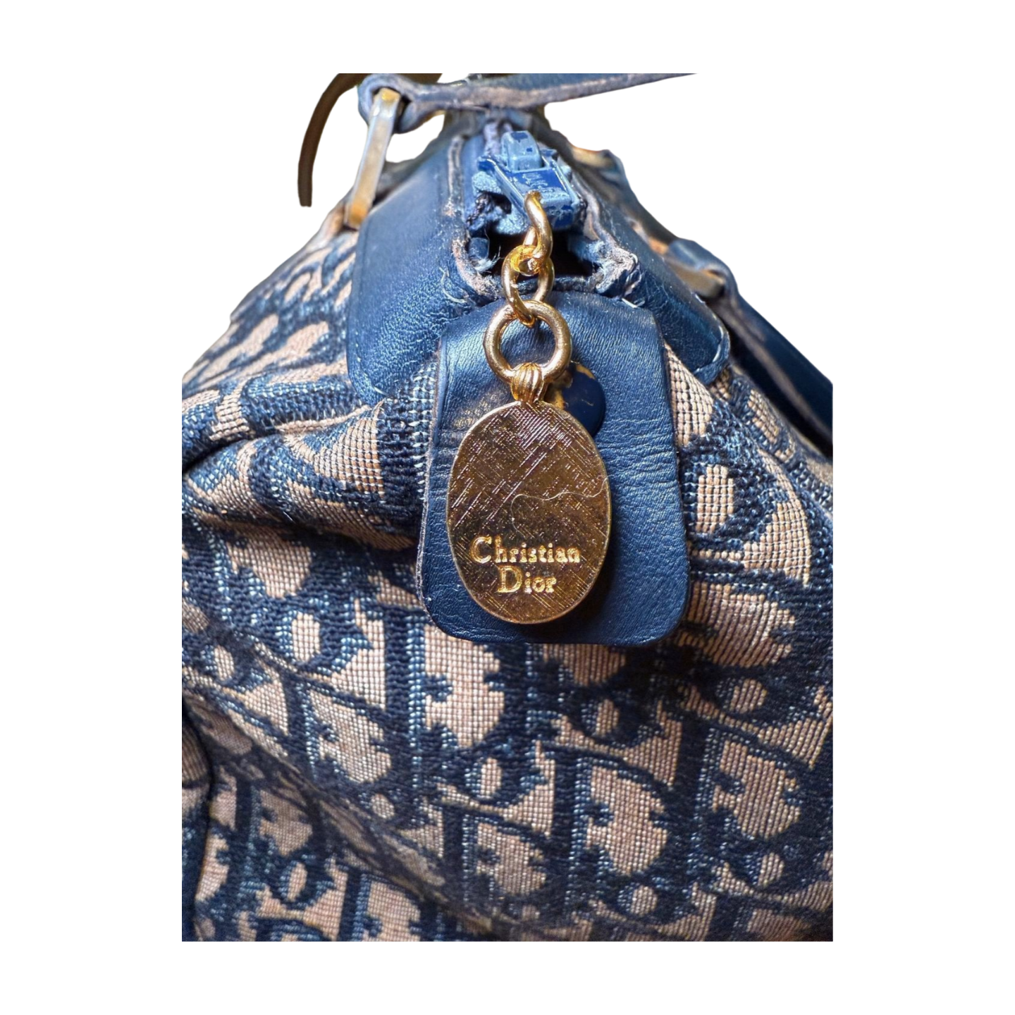 Vintage Christian Dior Oblique Boston Bag, 1970s