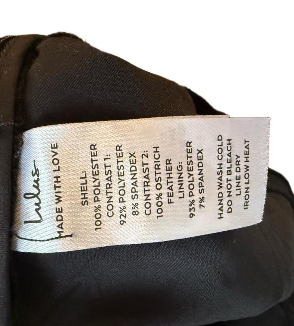 Lulus Feather Cuff Bodysuit, Size XL