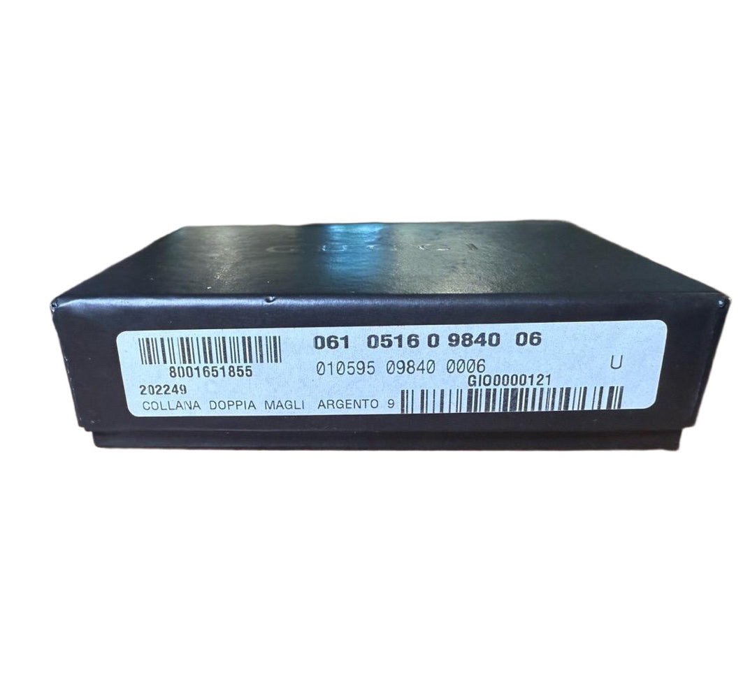 New Gucci Plate and Chain Silver Necklace