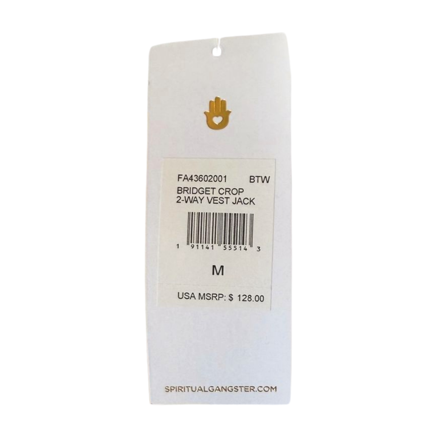 New Spiritual Gangster Women's Cropped Utility Jacket/Vest, Size Medium and Large