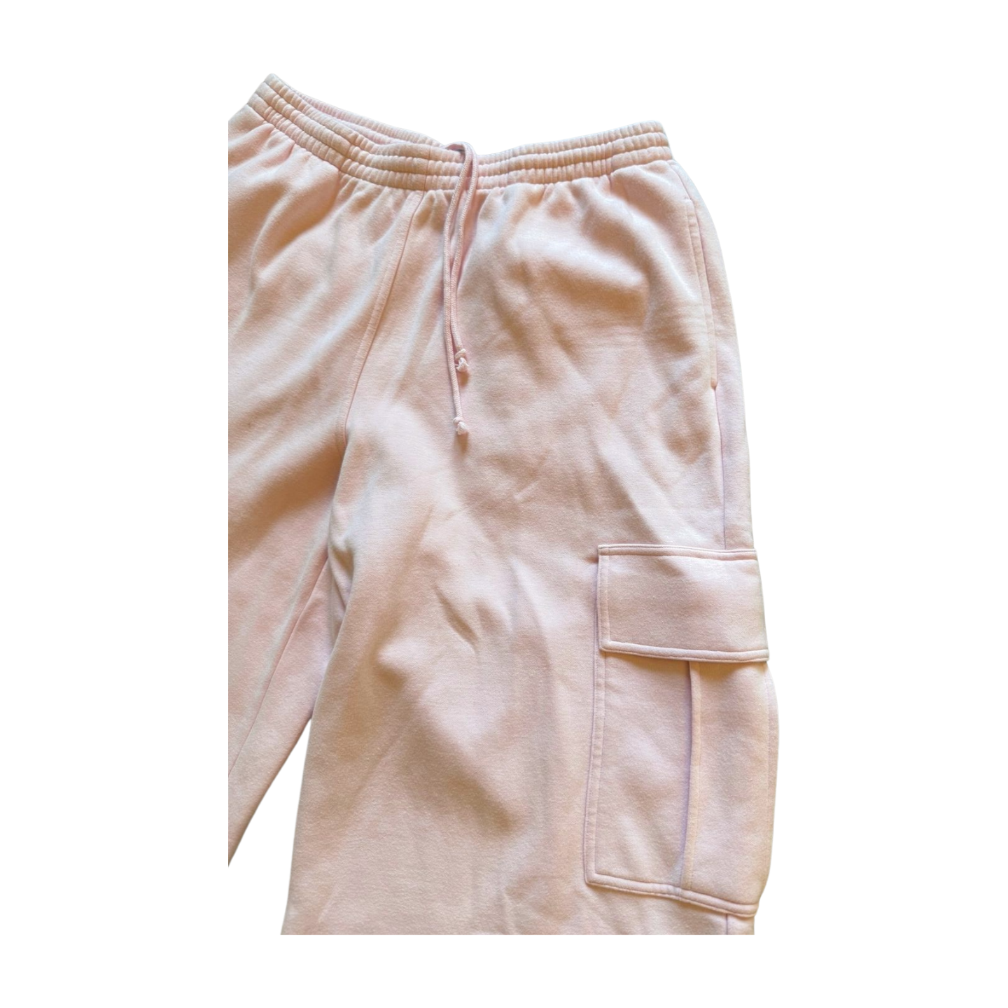 New Skims Pink Cargo Sweatpants, Large