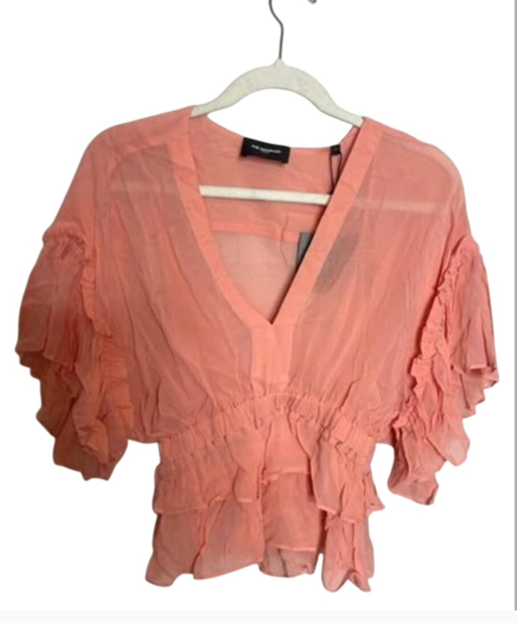 The Kooples Ruffle Top, Size 1/Small NWT