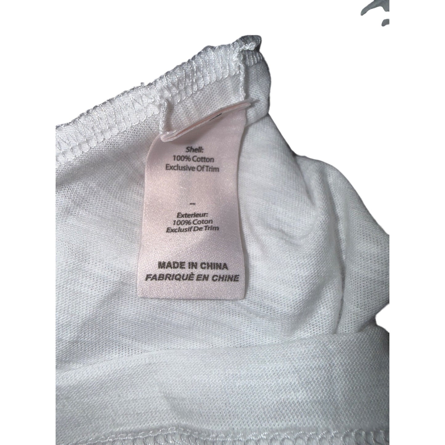 Cinq à Sept Beaded Collar Sleeveless White Top Medium 100% Cotton Made In China