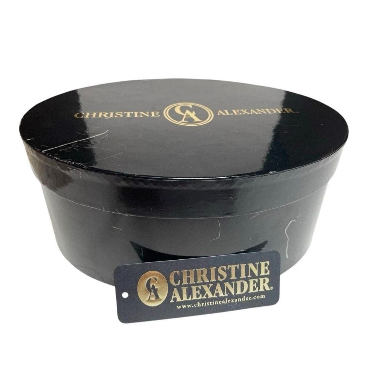 Christine Alexander Swarovski Leather Belt With Silver Buckle & Accents