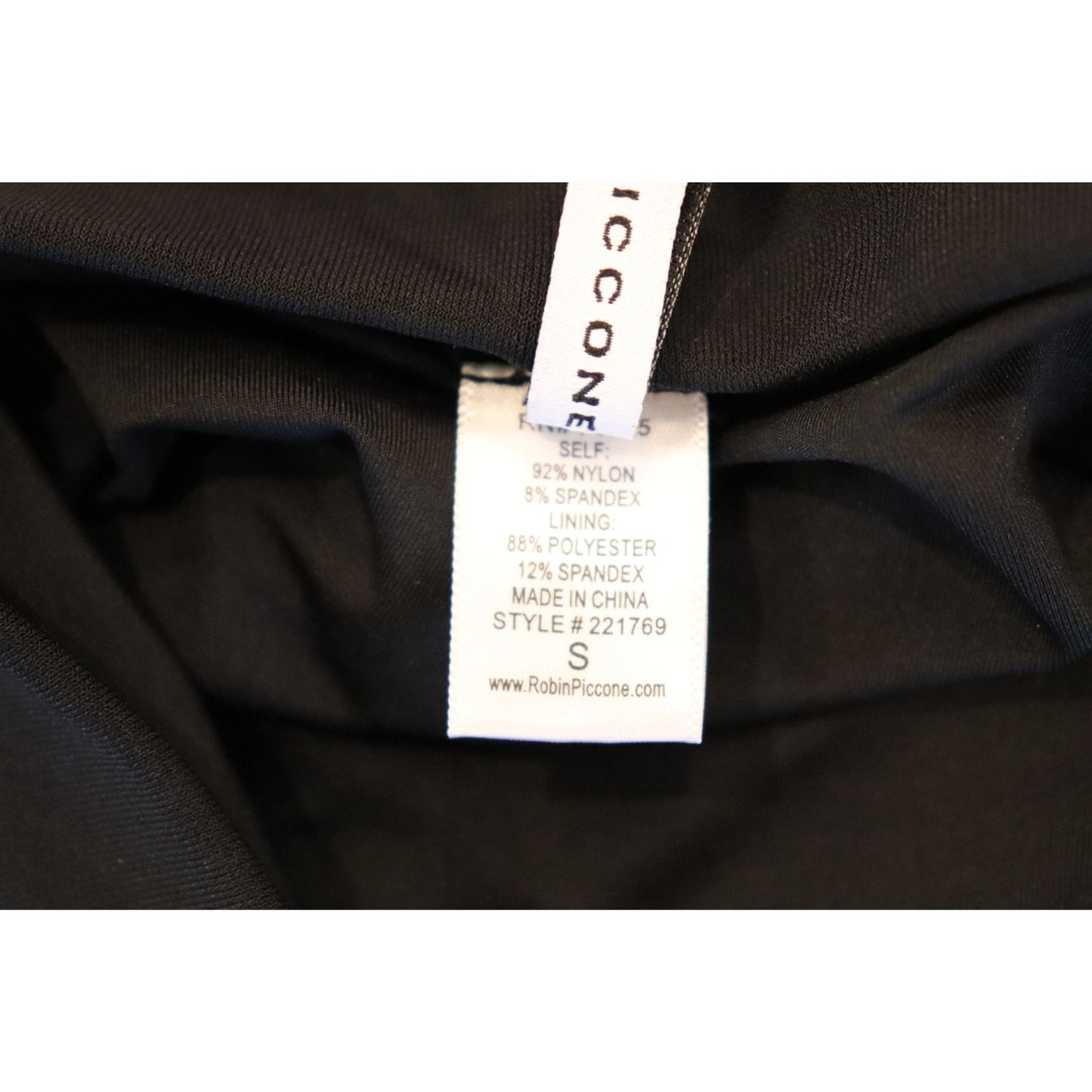 Robin Piccone Womens Black High-Waisted Bikini Bottom Size S Nylon Blend