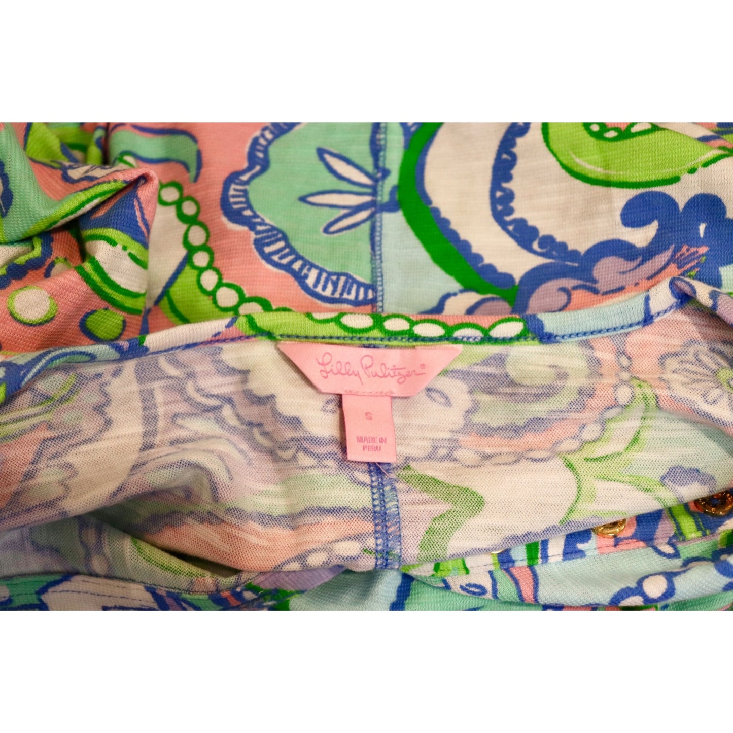 Lilly Pulitzer Sarasota Tunic Top 3/4 Sleeve Small