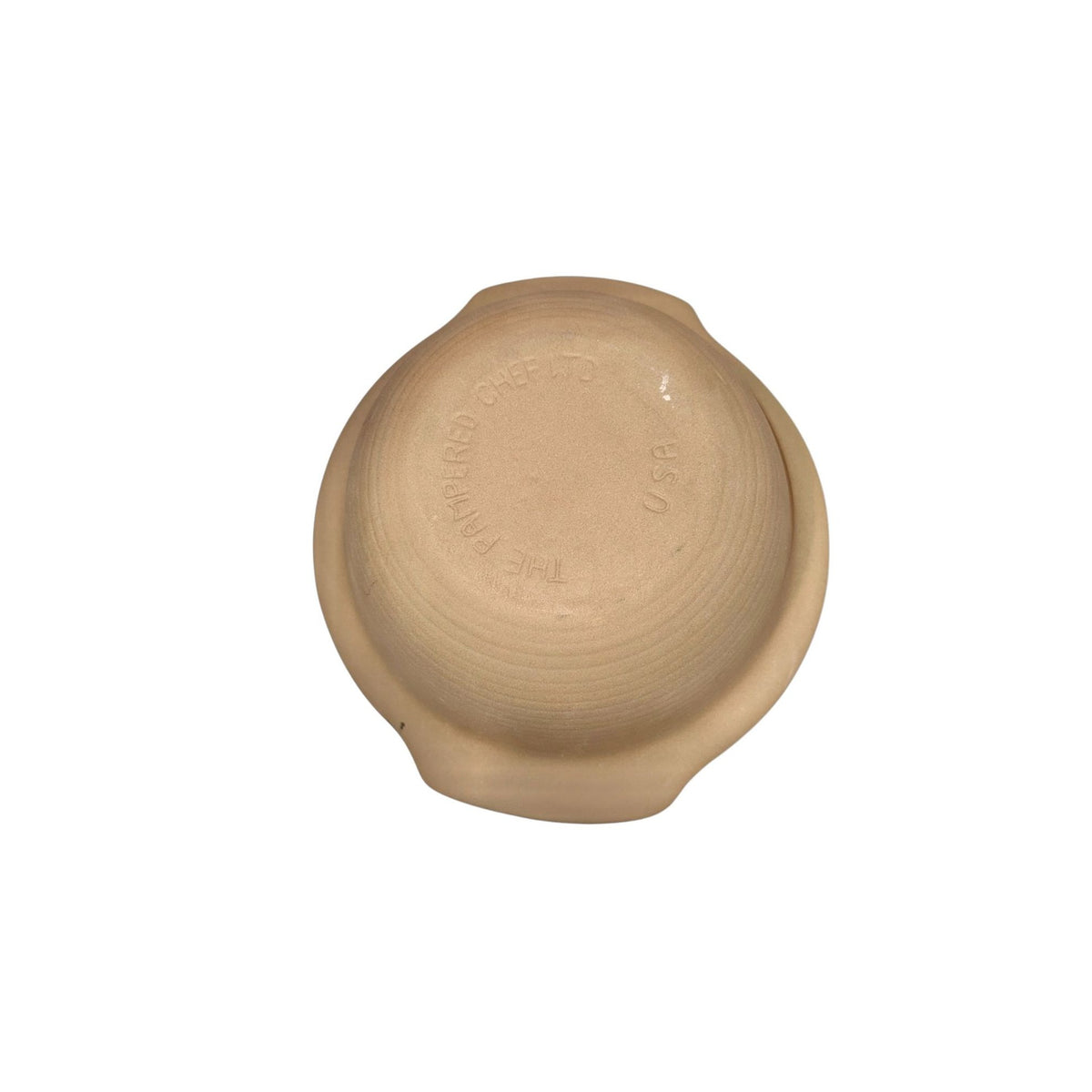 The Pampered Chef Small Stoneware Mixing Bowl Beige USA NEW