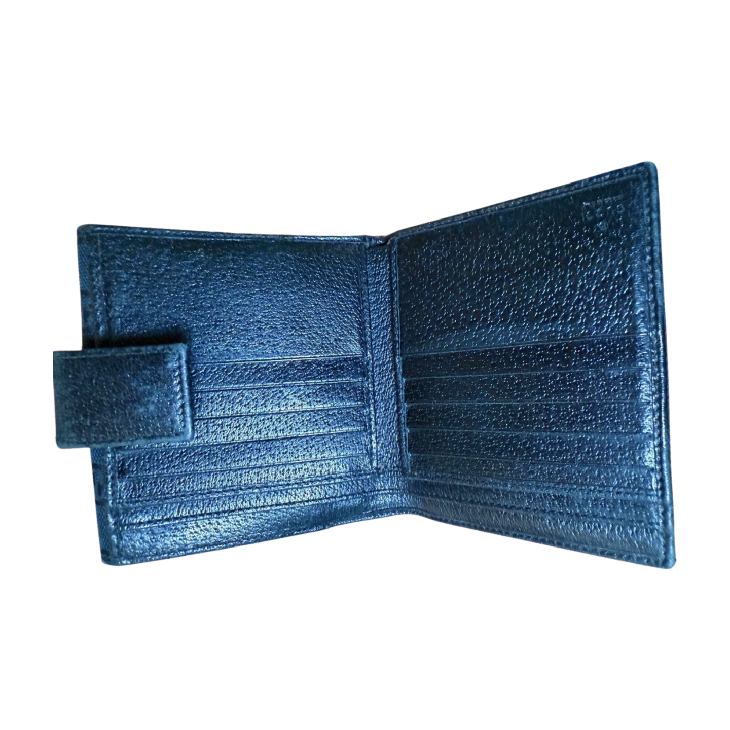 Gucci Wallet Womens Black Designer Bifold GG Monogram Snap Closure