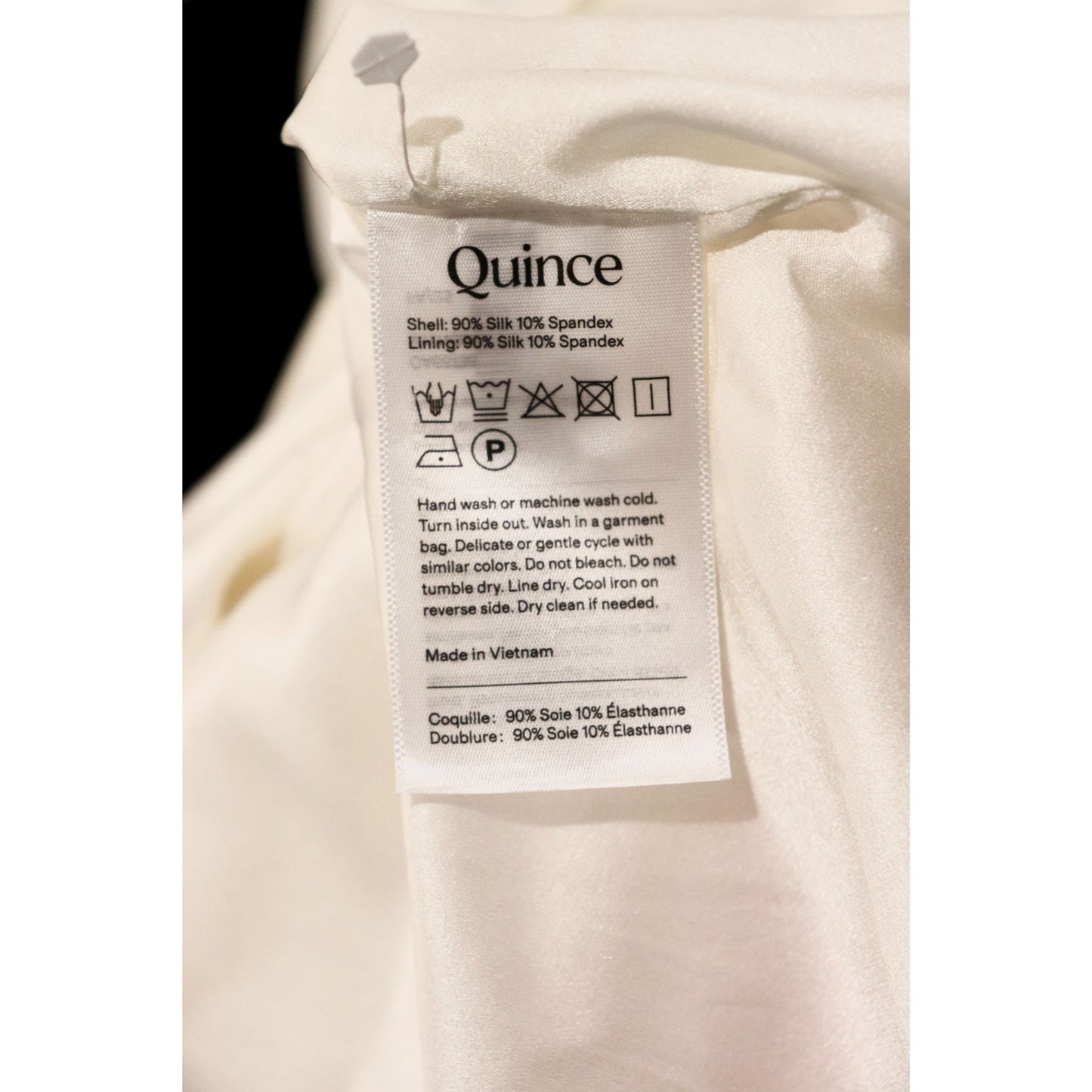 Silk Blend Sleeveless White Blouse By Quince Medium Size Lightweight & Elegant For Work Or Casual Wear